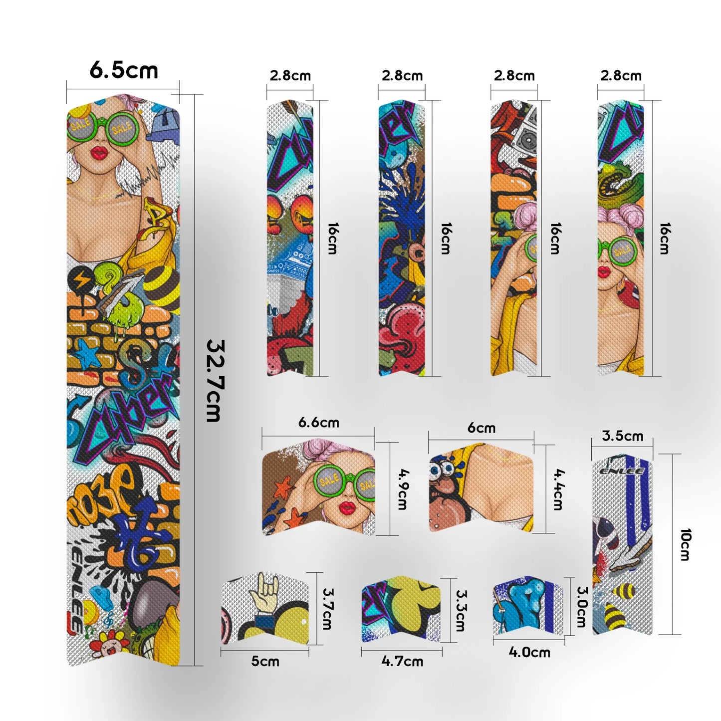 ENLEE Bike Protection Film Mountain Bike 3M Stickers Frame Color Change Stickers Road Cike Thickened PVC Full Car Film
