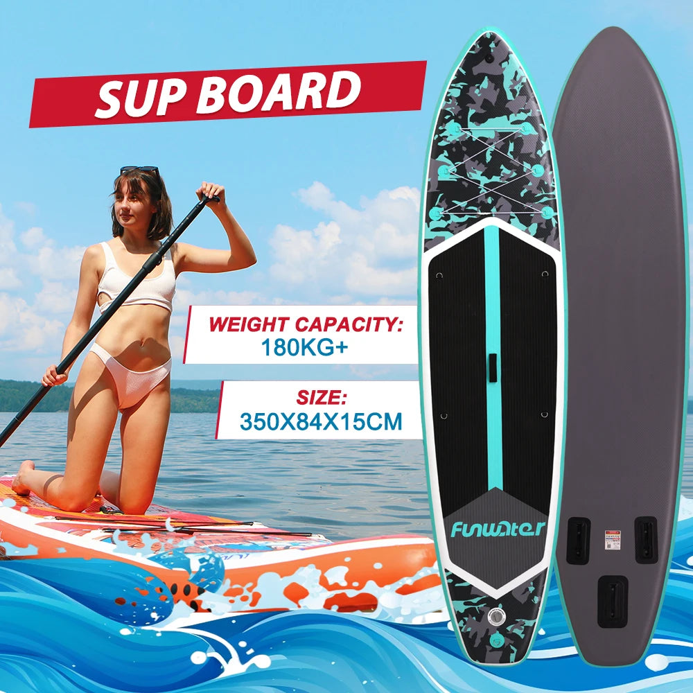 FunWater 11' Sup Board Inflatable Surfboard Stand Up Paddle Board Inflatable Sup PaddleBoard with Accessories EU Warehouse Stock