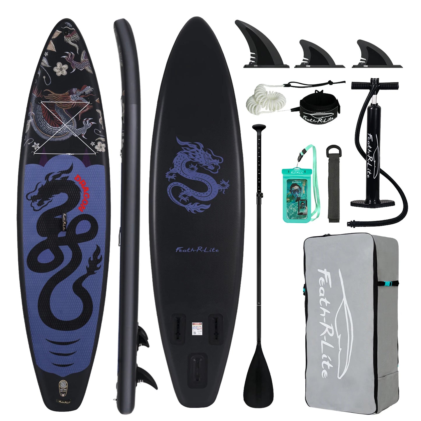 Feath-R-lite 11'6" Koi Sup Board Inflatable Surfboard Stand Up Paddle Board Inflatable Sup PaddleBoard with Accessories