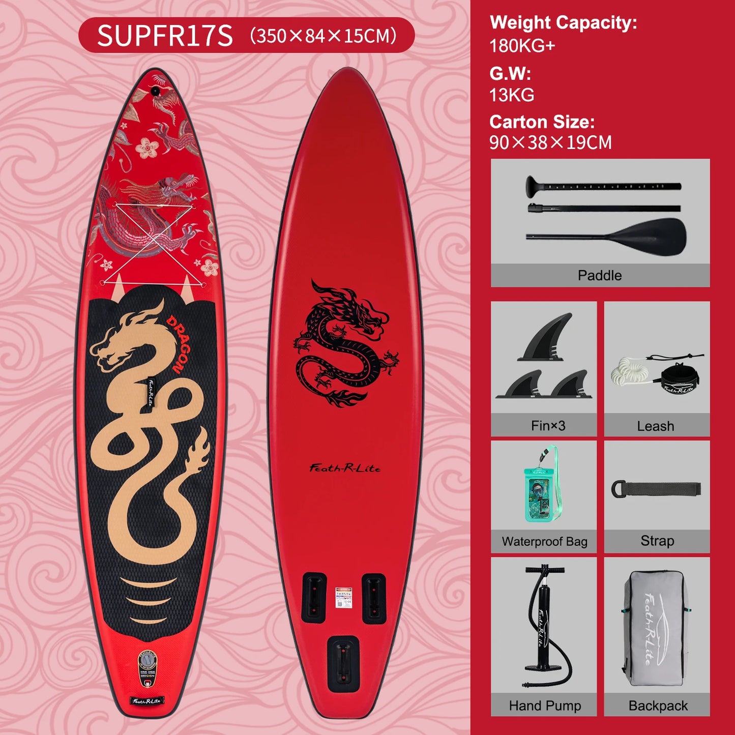 FunWater 11'6" Sup Board Inflatable Surfboard Stand Up Paddle Board Inflatable Sup Paddleboard with Accessories EU Warehouse
