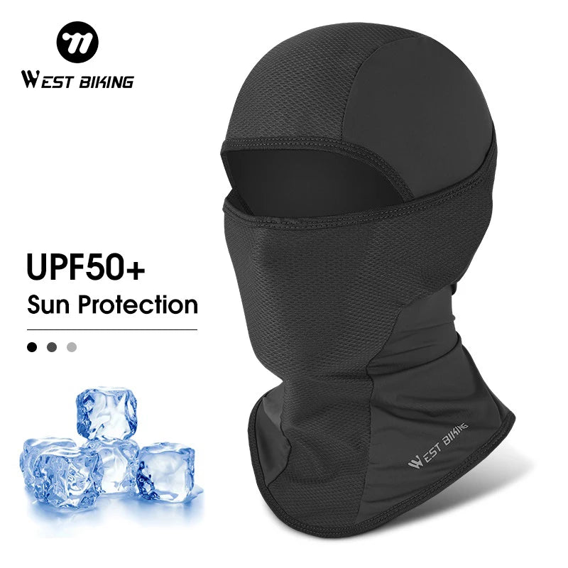 WEST BIKING Summer Ice Silk Cycling Cap Anti-UV Balaclava Men Women Sport Scarf Balaclava Bicycle Motorcycle Running Sport Gear