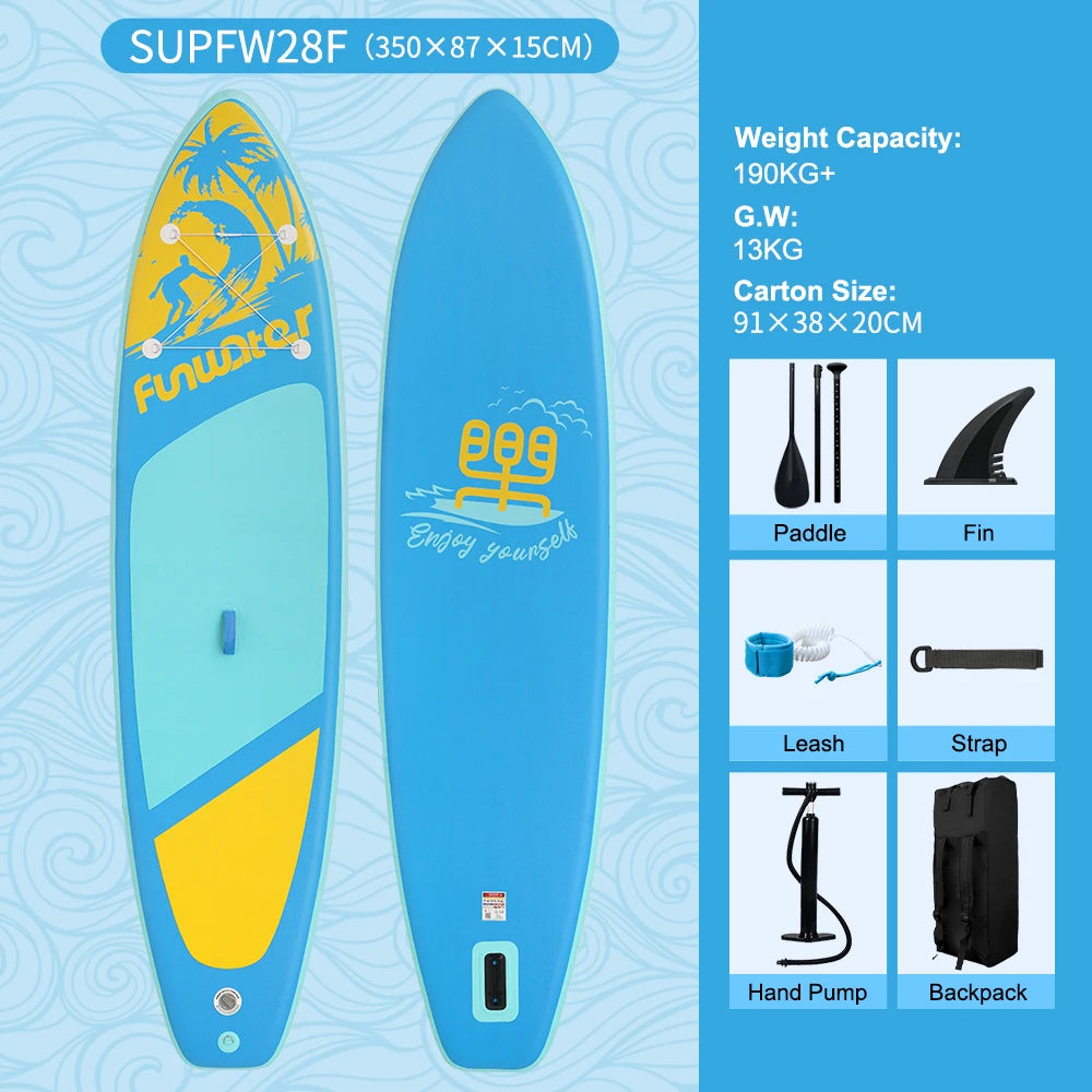 Feath-R-lite 11'6" Koi Sup Board Inflatable Surfboard Stand Up Paddle Board Inflatable Sup PaddleBoard with Accessories