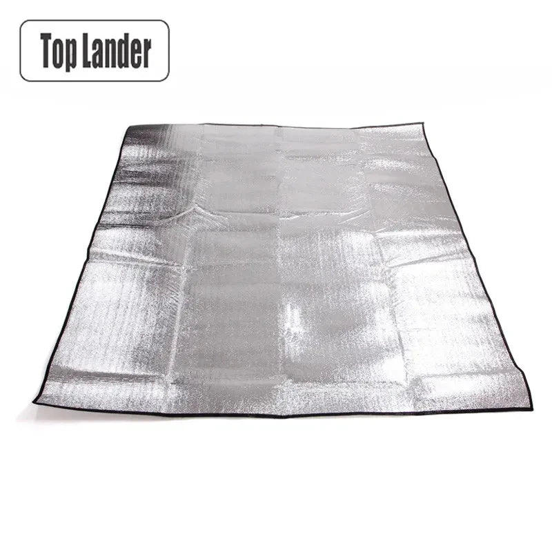 Camping Mat Foam Foil Blanket Aluminum Insulation Foam Foil Mat Sleeping Pad Thermal Outdoor Tent Footprint Reflecting Heat