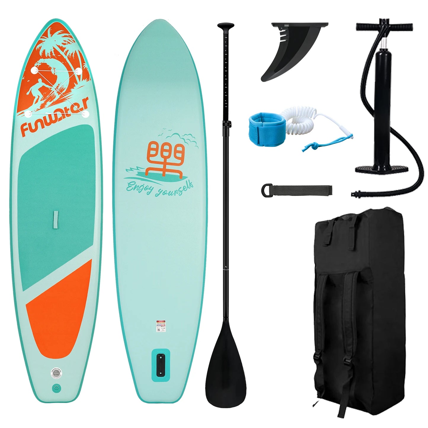 FunWater 11'6" Sup Board Inflatable Surfboard Stand Up Paddle Board Inflatable Sup Paddleboard with Accessories EU Warehouse