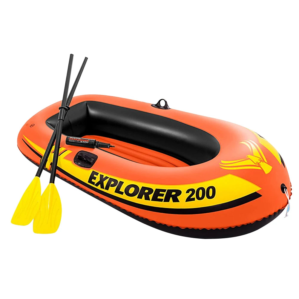 2/3 People Iatable Boat Tough PVC Thicken with 2 Paddles and Manual Pump Kayak Fishing Drifting Diving Boat Set Water Play