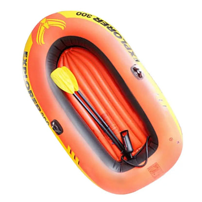 2/3 People Iatable Boat Tough PVC Thicken with 2 Paddles and Manual Pump Kayak Fishing Drifting Diving Boat Set Water Play