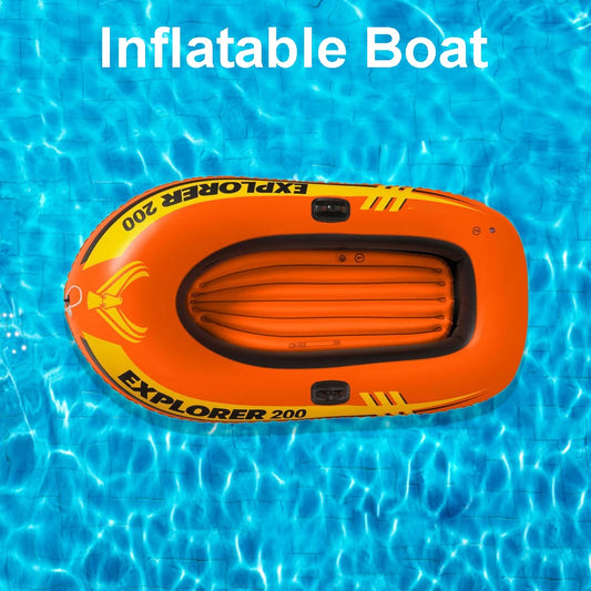 2/3 People Iatable Boat Tough PVC Thicken with 2 Paddles and Manual Pump Kayak Fishing Drifting Diving Boat Set Water Play