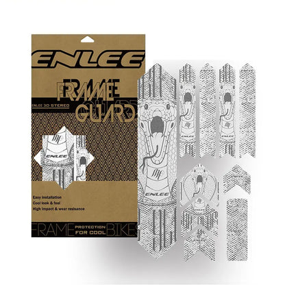 ENLEE The New Removeable Sticker Road Bicycle Paster Guard Cover 3D MTB Mountain Bike Scratch-Resistant Protect Frame Protector