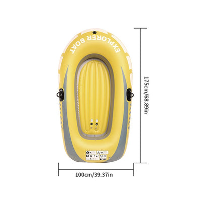 Inflatable Boat Canoe PVC Inflatable Fishing Kayak Boat For Single/Double Person Rowing Blow UP Canoe Wear Resistant Kayaking