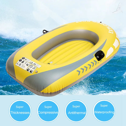 Inflatable Boat Canoe PVC Inflatable Fishing Kayak Boat For Single/Double Person Rowing Blow UP Canoe Wear Resistant Kayaking