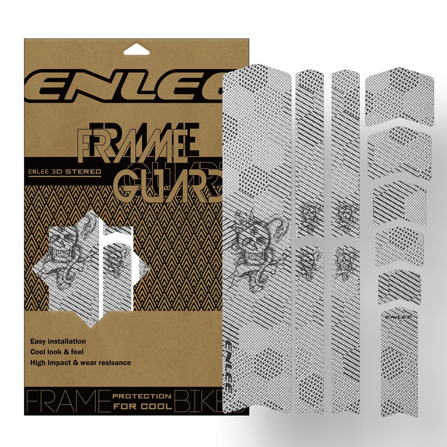 ENLEE Bike Protection Film Mountain Bike 3M Stickers Frame Color Change Stickers Road Cike Thickened PVC Full Car Film
