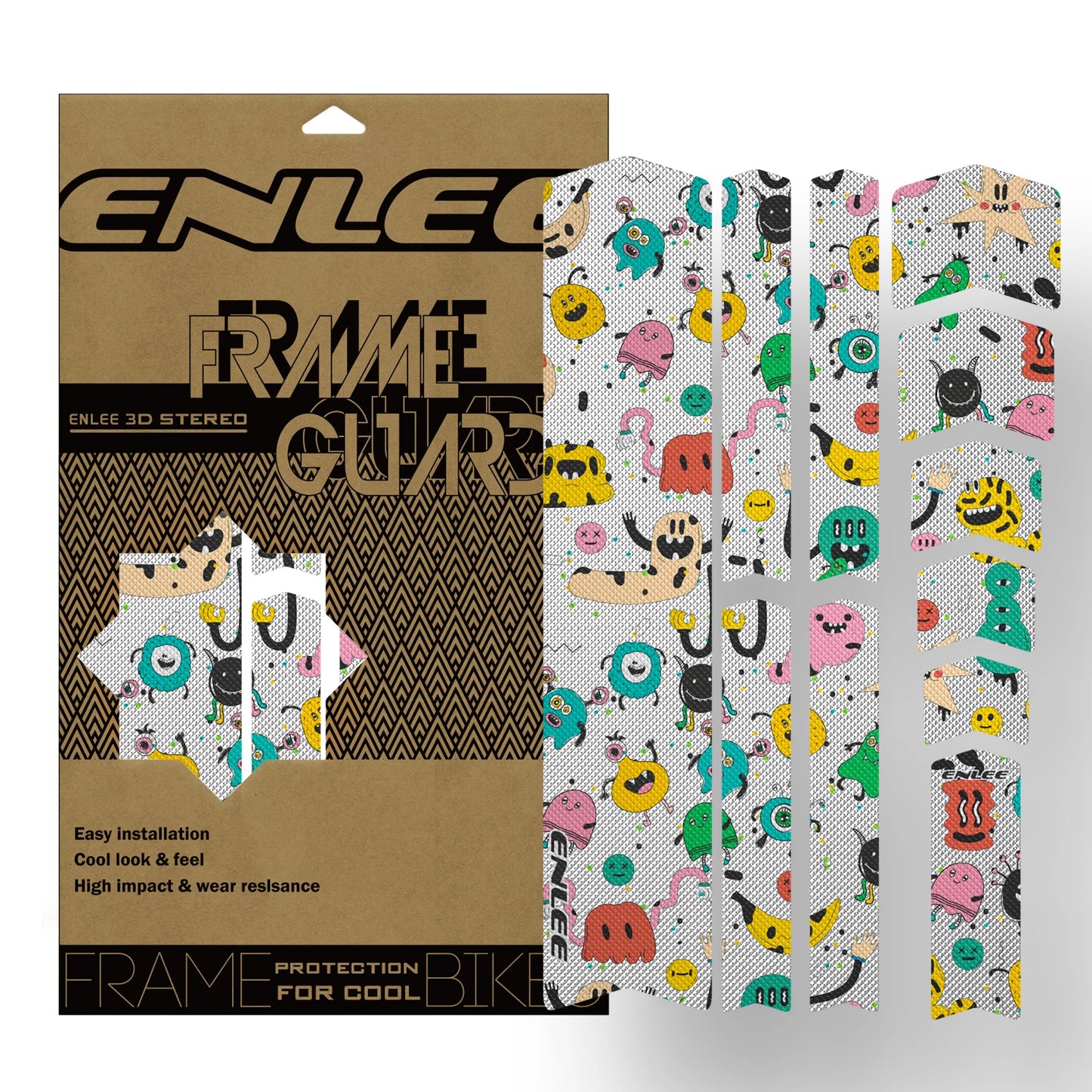 ENLEE Bike Protection Film Mountain Bike 3M Stickers Frame Color Change Stickers Road Cike Thickened PVC Full Car Film