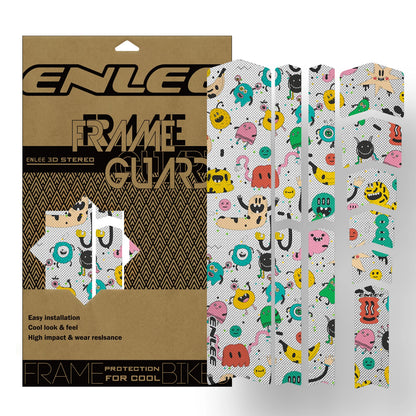 ENLEE Bike Protection Film Mountain Bike 3M Stickers Frame Color Change Stickers Road Cike Thickened PVC Full Car Film