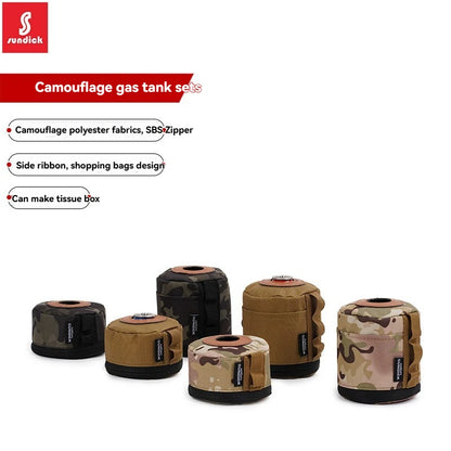 Camping Gas Can Protective Cover CottonLinen Outdoor Gas Tank Case Anti-Fall FueCylinder Storage Bag Air Bottle WrapSleeve