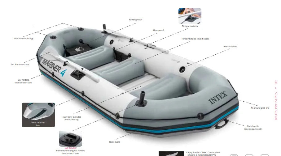 Intex Various Styles and Sizes Challenger Two Person Multi Person Inflatable Kayak Fishing Boat Drifting Boat