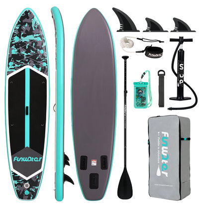 FunWater 11' Sup Board Inflatable Surfboard Stand Up Paddle Board Inflatable Sup PaddleBoard with Accessories EU Warehouse Stock