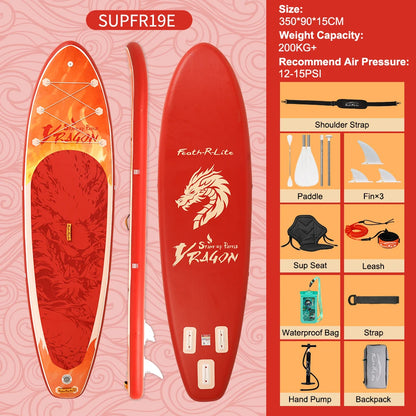 Feath-R-lite 11'6" Koi Sup Board Inflatable Surfboard Stand Up Paddle Board Inflatable Sup PaddleBoard with Accessories