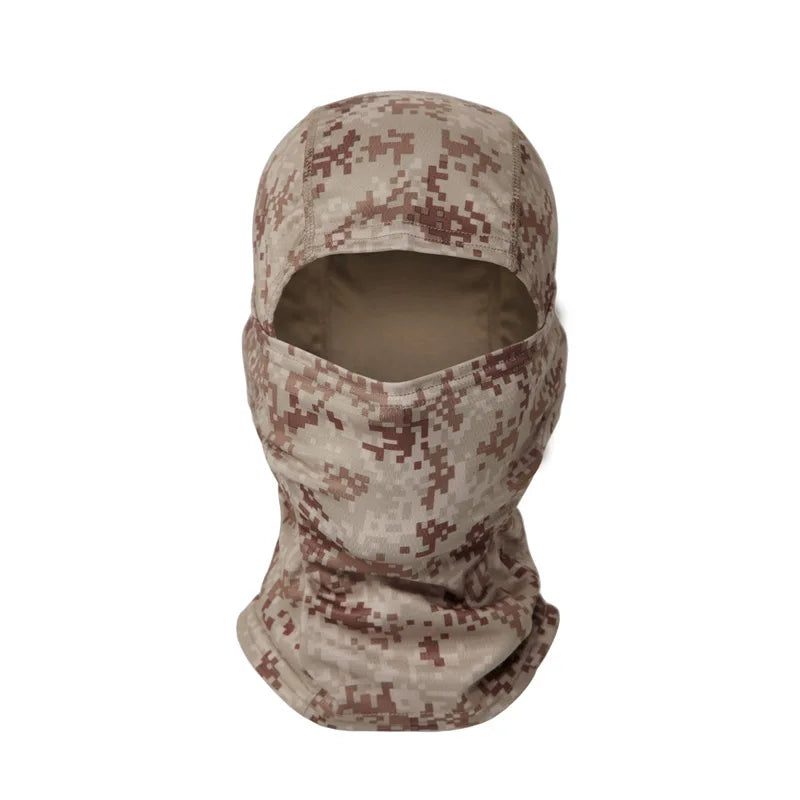 Tactical Windproof Balaclava for Bicycle Riding, Full Cover, Outdoor Hunting, Hiking Head, Warm Shield, Ski Scarf