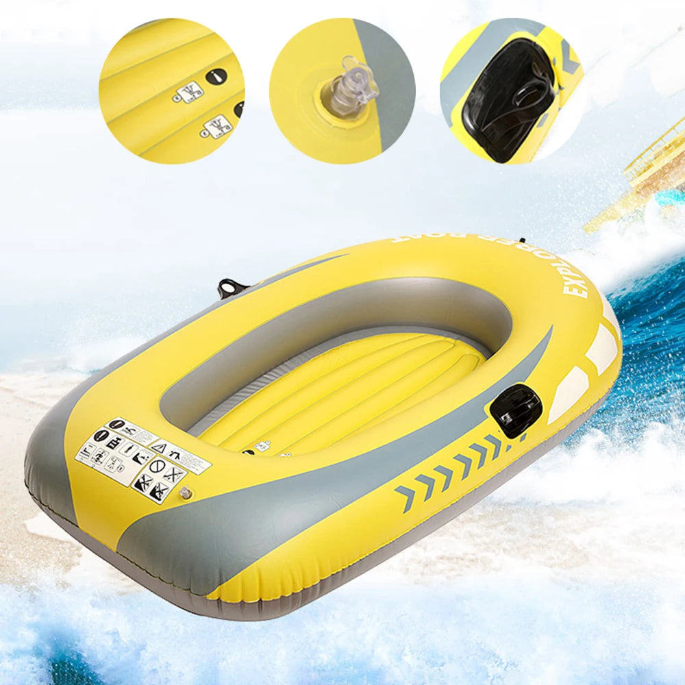 Inflatable Boat Canoe PVC Inflatable Fishing Kayak Boat For Single/Double Person Rowing Blow UP Canoe Wear Resistant Kayaking