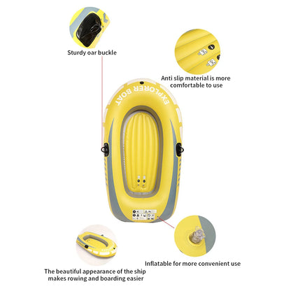 Inflatable Boat Canoe PVC Inflatable Fishing Kayak Boat For Single/Double Person Rowing Blow UP Canoe Wear Resistant Kayaking