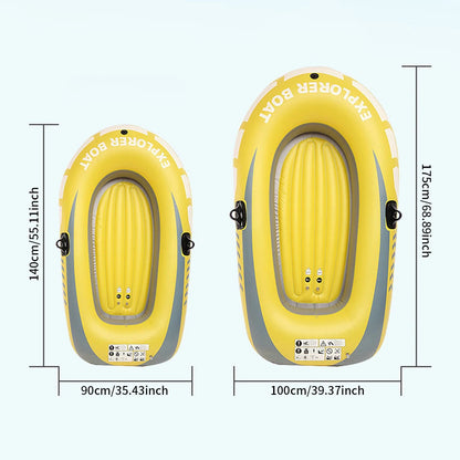 Inflatable Boat Canoe PVC Inflatable Fishing Kayak Boat For Single/Double Person Rowing Blow UP Canoe Wear Resistant Kayaking