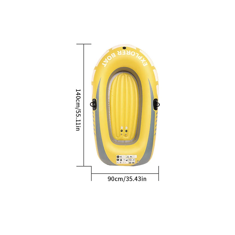 Inflatable Boat Canoe PVC Inflatable Fishing Kayak Boat For Single/Double Person Rowing Blow UP Canoe Wear Resistant Kayaking