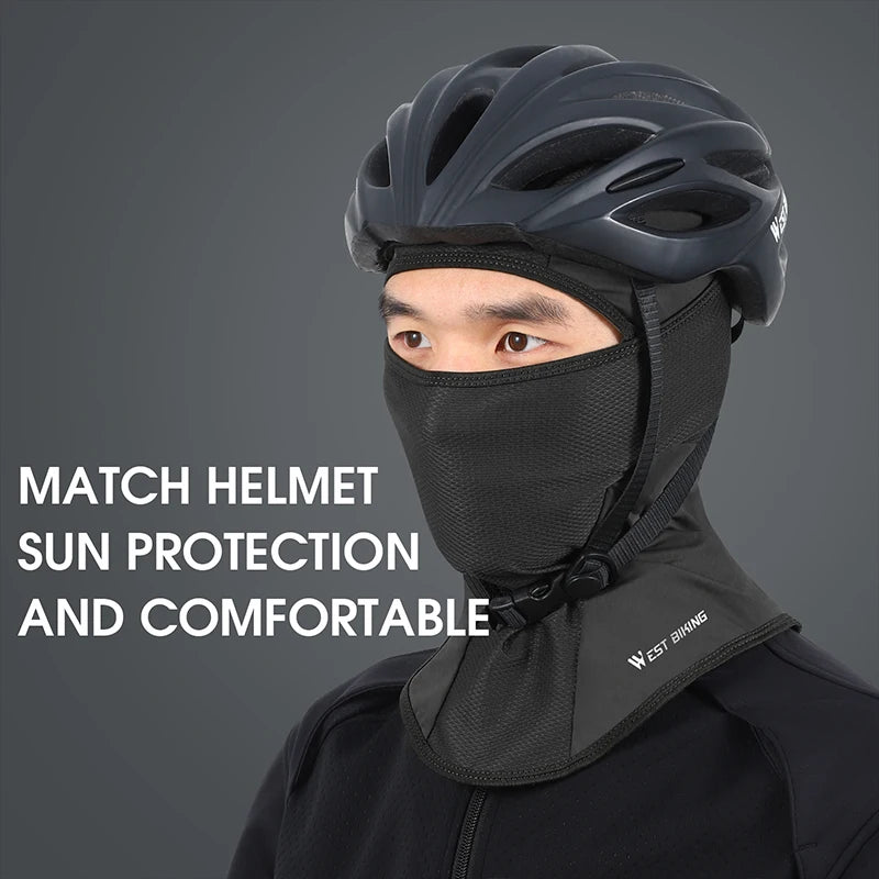 WEST BIKING Summer Ice Silk Cycling Cap Anti-UV Balaclava Men Women Sport Scarf Balaclava Bicycle Motorcycle Running Sport Gear