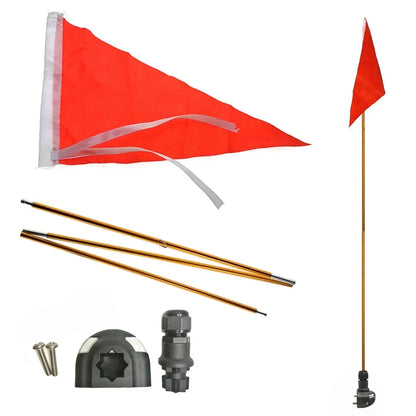Kayak Safety Flag Canoes Paddle Boards Fishing Boat Foldable Flag