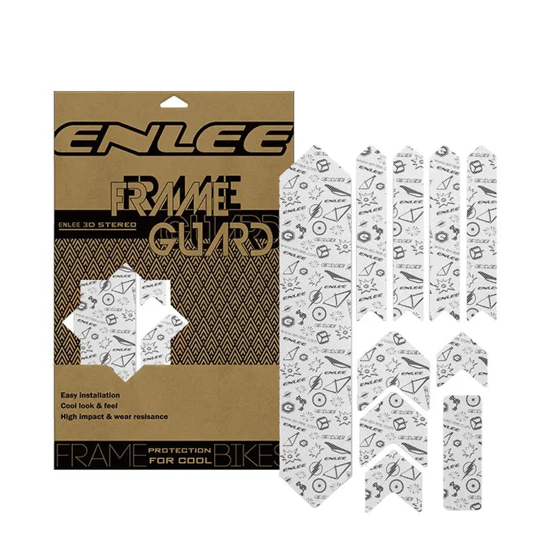 ENLEE The New Removeable Sticker Road Bicycle Paster Guard Cover 3D MTB Mountain Bike Scratch-Resistant Protect Frame Protector