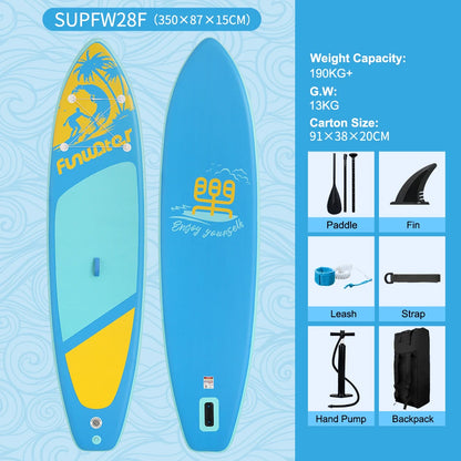 Feath-R-lite 11'6" Koi Sup Board Inflatable Surfboard Stand Up Paddle Board Inflatable Sup PaddleBoard with Accessories
