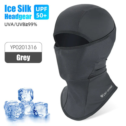 WEST BIKING Summer Ice Silk Cycling Cap Anti-UV Balaclava Men Women Sport Scarf Balaclava Bicycle Motorcycle Running Sport Gear