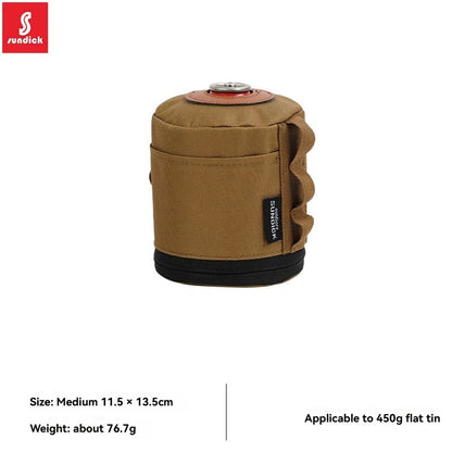 Camping Gas Can Protective Cover CottonLinen Outdoor Gas Tank Case Anti-Fall FueCylinder Storage Bag Air Bottle WrapSleeve