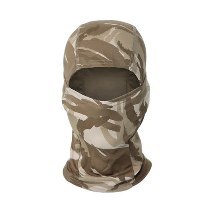 Tactical Windproof Balaclava for Bicycle Riding, Full Cover, Outdoor Hunting, Hiking Head, Warm Shield, Ski Scarf