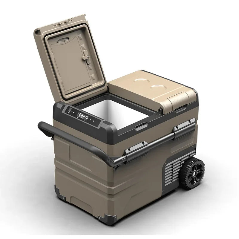DC 12V24V Refrigerator TAW35 Durable Wheels Solar Power Portable Detachable Battery Car Fridge