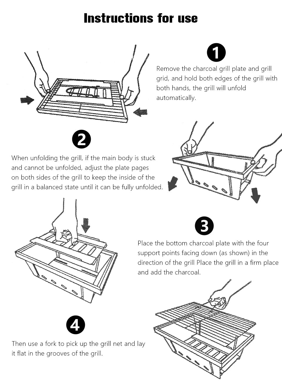 Grill Barbecue de Camping Pliable